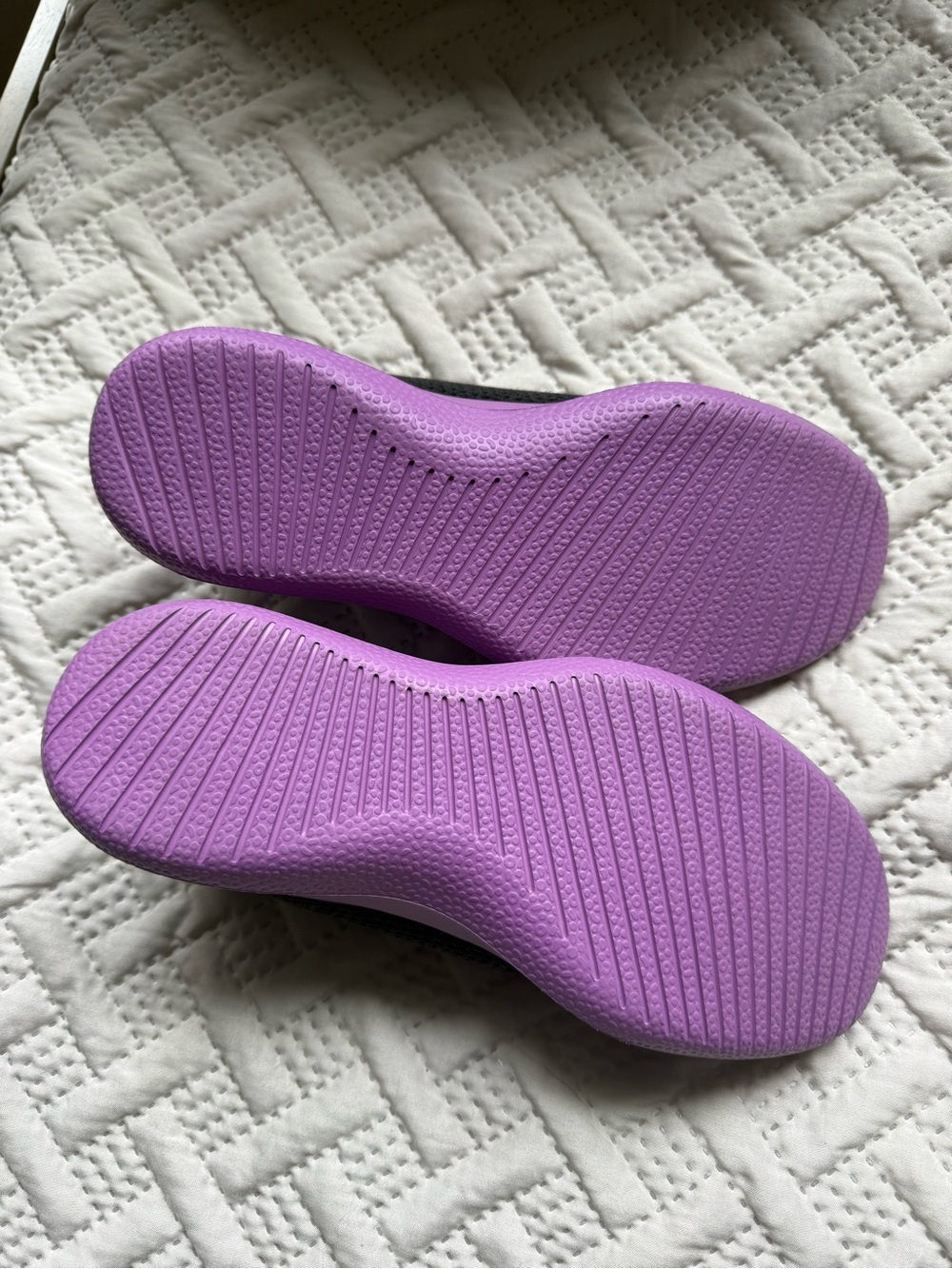 allbirds Black Knit Sneakers with Purple Soles and Laces - Picture 4 of 6